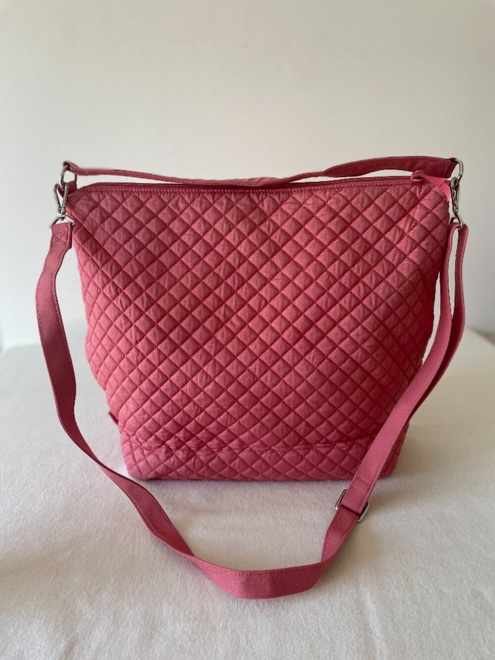 Vera Bradley Oversized Hobo Shoulder Bag- Pink